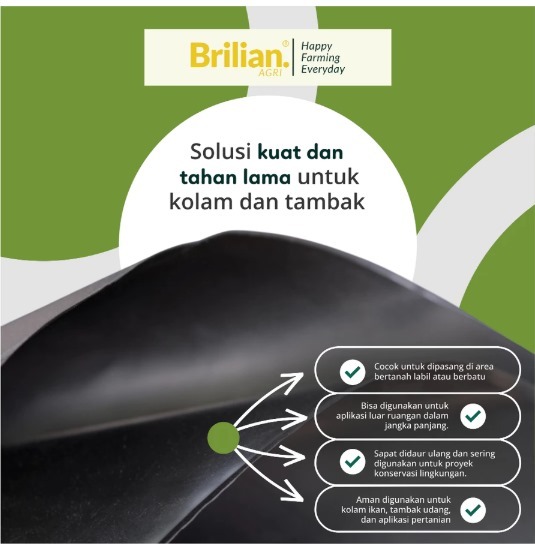 GEOMEMBRAN HDPE TEBAL 200 MICRON LEBAR 1,6 METER