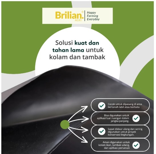 Geomembran HDPE Tebal 200 Micron Lebar 4 Meter