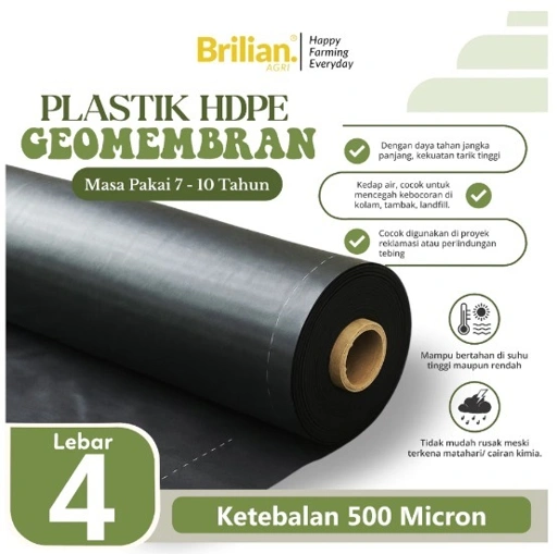 Image of Geomembran HDPE Tebal 500 Micron Lebar 4 Meter