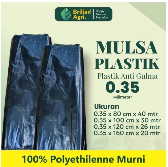 Plastik Mulsa Pertanian Hitam Perak Varian Tebal 05 dan 08 lebar 200 cm / 250 cm / 300 cm kemasan 1kg