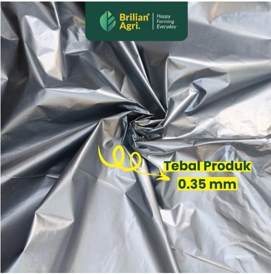 Plastik Mulsa Pertanian Hitam Perak Varian Tebal 05 dan 08 lebar 200 cm / 250 cm / 300 cm kemasan 1kg