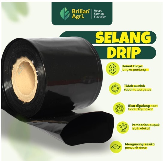 BRILIAN - Selang Drip 30 micron 4 dim 50 meter