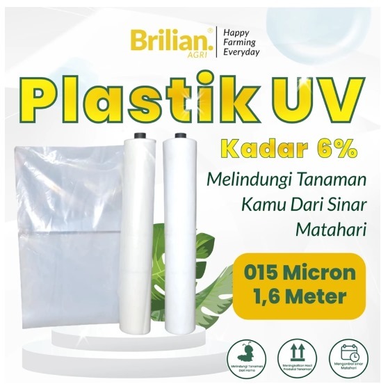 Plastik UV Green house Tebal 150 Micron 6% Lebar 1,6 Meter