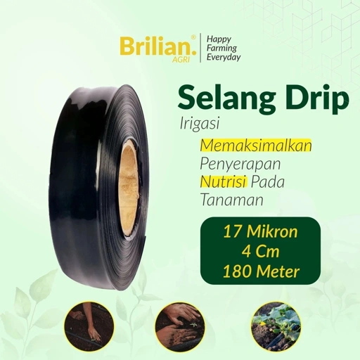 Image of BRILIAN - Selang Drip Irigasi Pertanian 17 micron 4 cm 180 meter