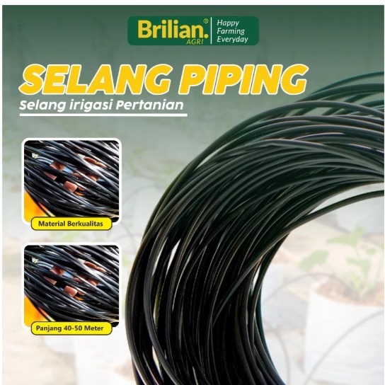 Selang Piping Pandepun Diameter Total 3,2 mm Diameter Lubang 2 mm Panjang 40-50 Meter