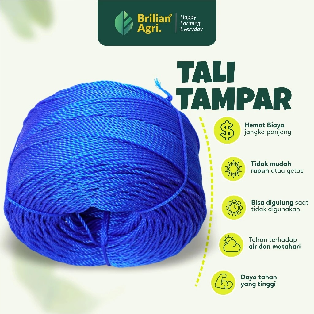 BRILIAN - Tambang / Tali Tampar Serbaguna Ukuran 5 mm Panjang 220 Meter