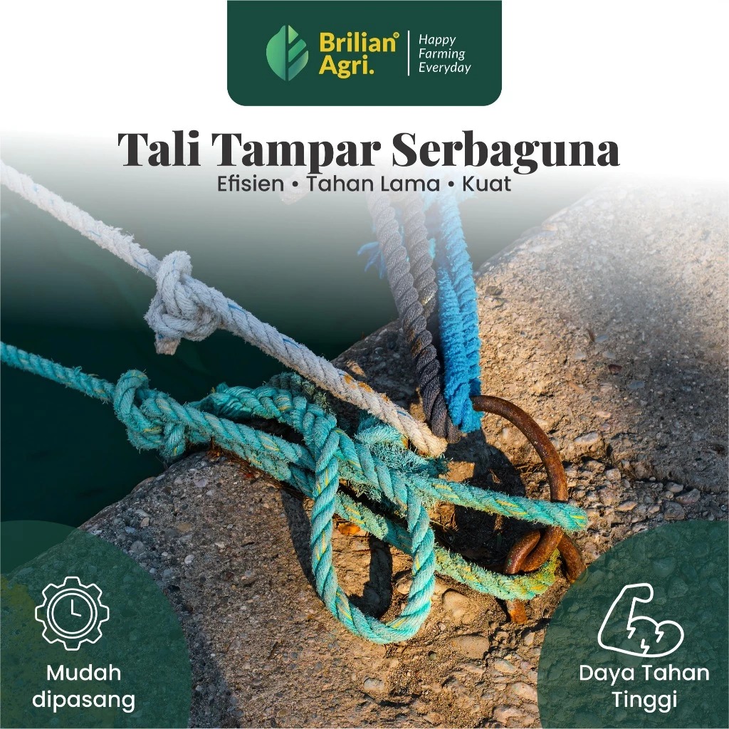 BRILIAN - Tambang / Tali Tampar Serbaguna Ukuran 4 mm Panjang 220 Meter
