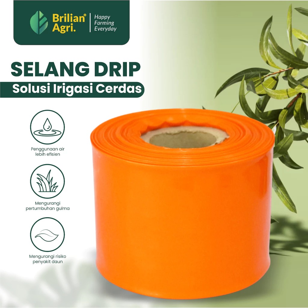 BRILIAN - Selang Drip Premium 40 micron 3 dim 50 meter - Pipa 3 inch
