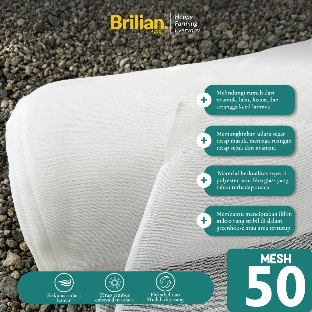 LEBAR 2 METER , JARING kasa iNSECT NET ( TANPA SAMBUNGAN )