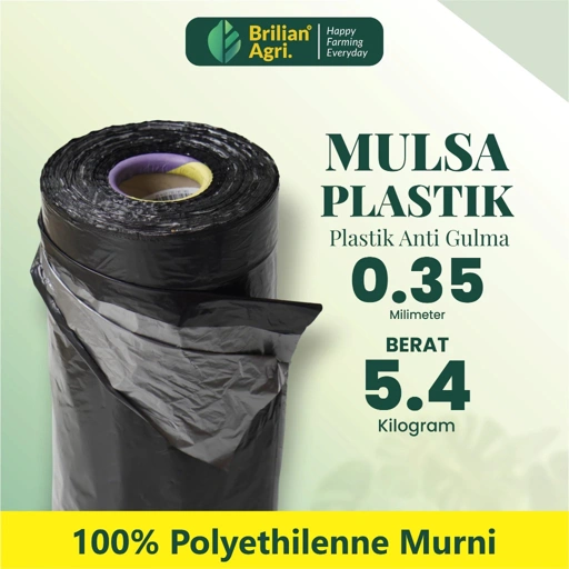 Image of Plastik Mulsa Pertanian Hitam Tebal 0.35 Perak 80cm / 100cm / 120cm roll berat 5Kg