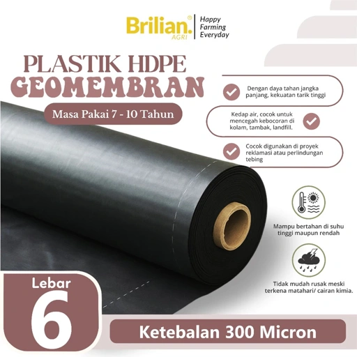 Image of GEOMEMBRAN HDPE TEBAL 300 MICRON LEBAR 6 METER