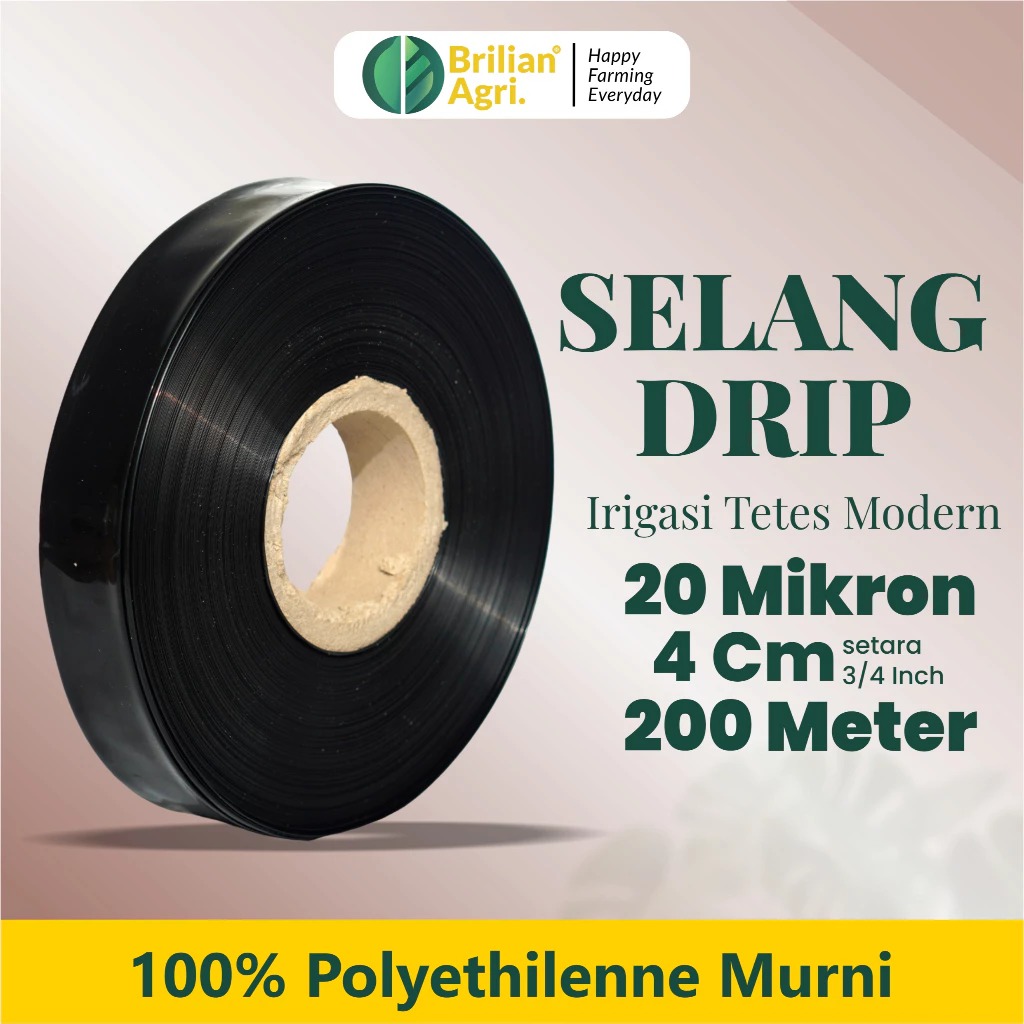 BRILIAN - Selang Drip 20 micron 4 cm 200 meter