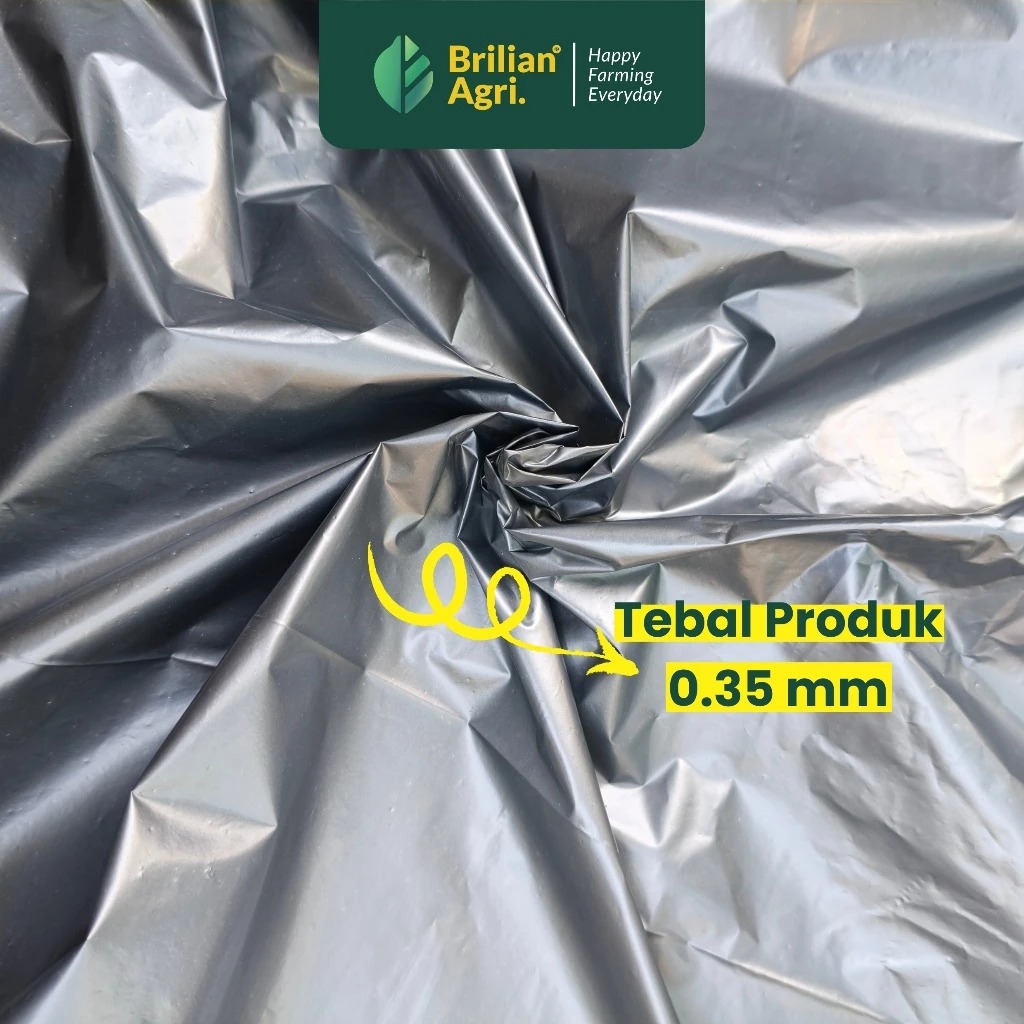 Plastik Mulsa Pertanian Hitam Perak Tebal 0.35 lebar 80 cm / 100 cm / 120 cm / 160 cm Rol Berat 17,6 KG