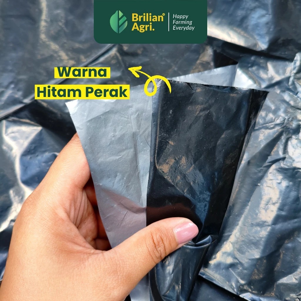 Plastik Mulsa Pertanian Hitam Perak Tebal 0.35 lebar160 cm roll berat 20,6 Kg