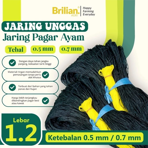 Image of BRILIAN -Jaring Pagar Ayam 1,2 meter /Jaring Serbaguna /Jaring Kandang /Jaring Burung /Jaring Taman