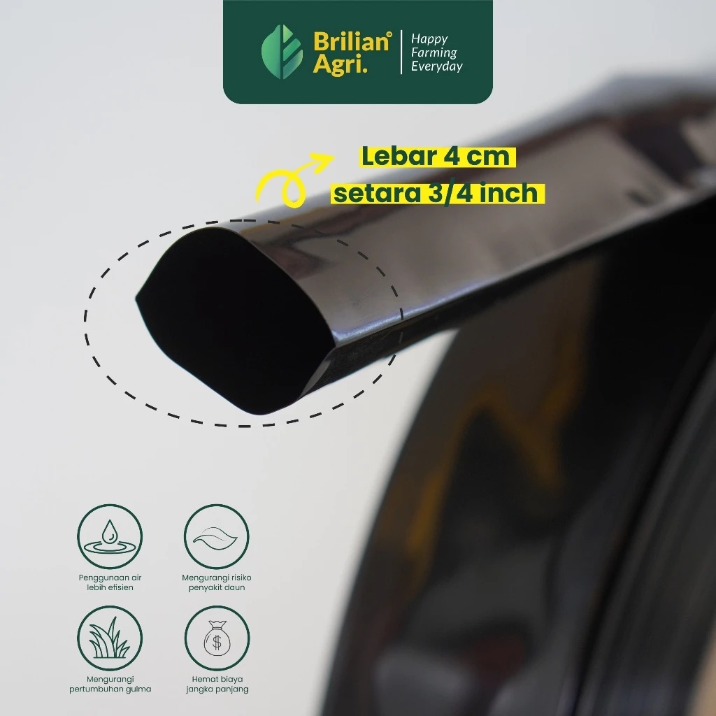 BRILIAN - Selang Drip 15 micron 4 cm 100 meter