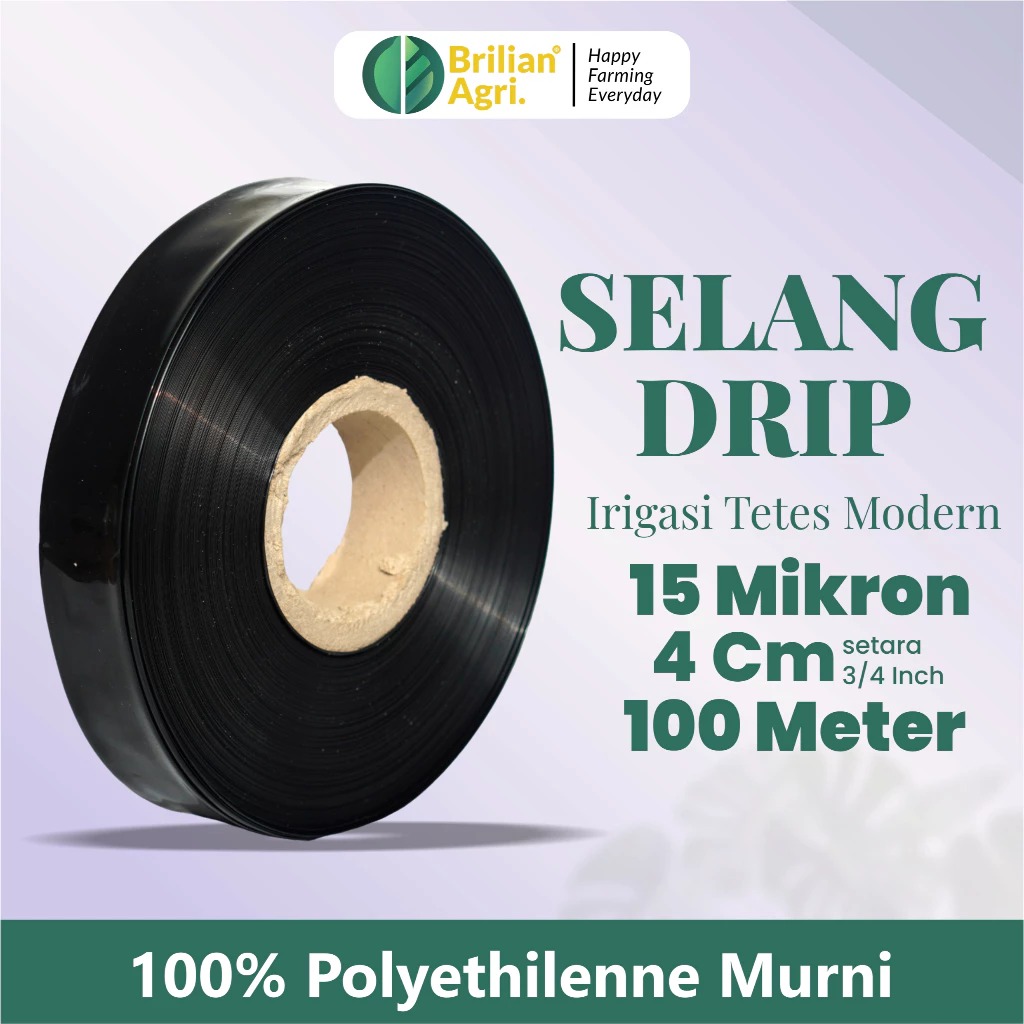 BRILIAN - Selang Drip 15 micron 4 cm 100 meter