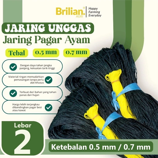 Image of BRILIAN-Jaring Pagar Ayam 2 Meter Jaring Kandang Ayam Lebar 2 Meter Panjang 20-25 Meter