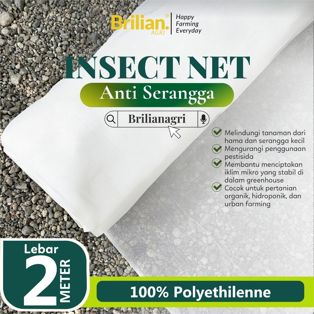 LEBAR 2 METER , JARING kasa iNSECT NET ( TANPA SAMBUNGAN )