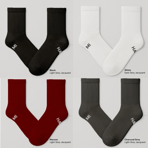 Image of HAMI Classic - Charcoal Kaos Kaki Katun Mata Kaki 