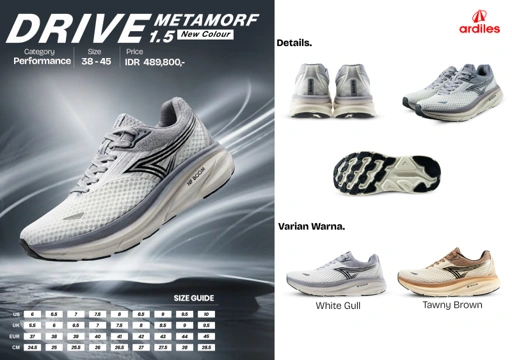 Ardiles Drive 1.5 Metamorf | Sepatu Daily Running New Color