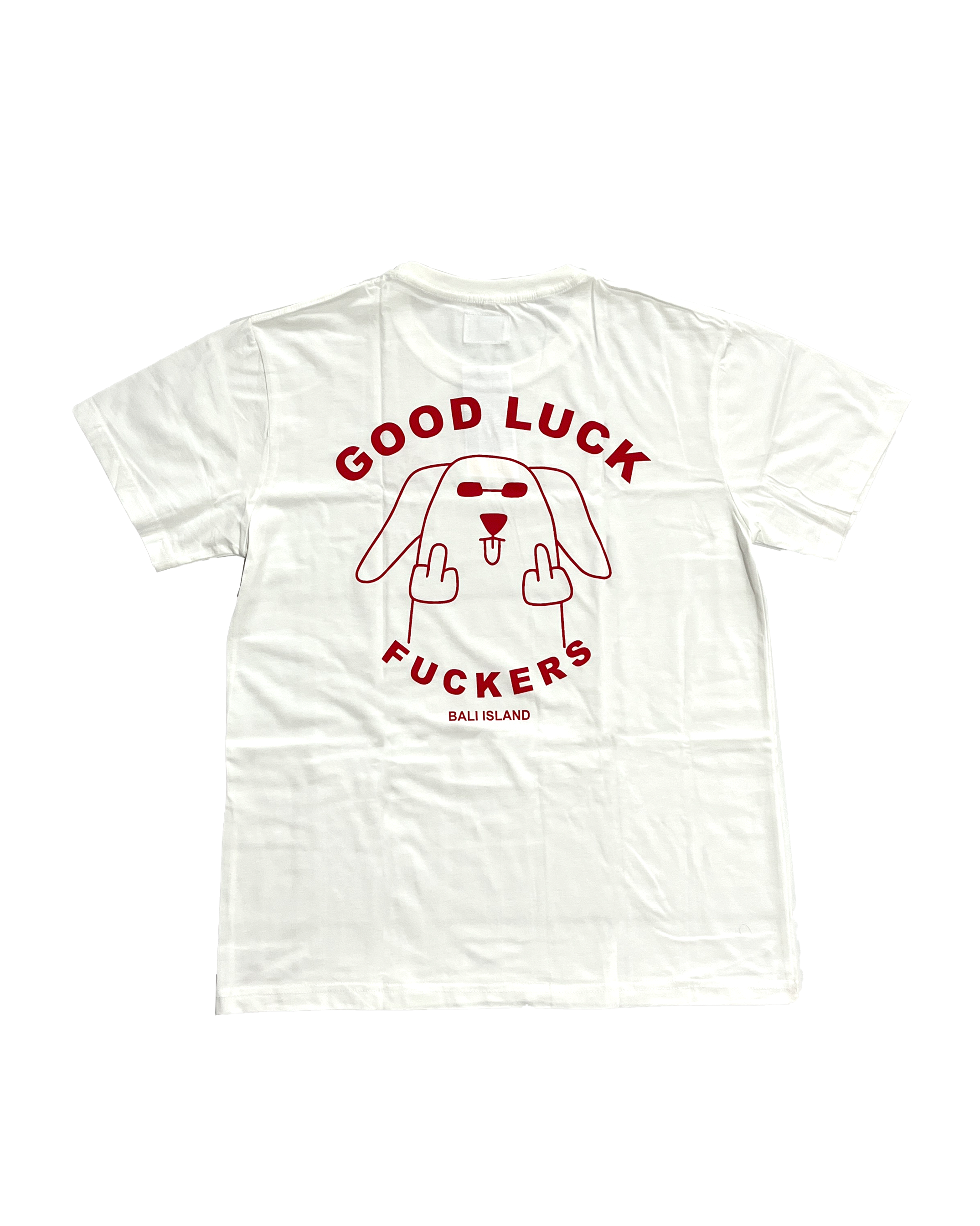 T SHIRT GOOD LUCK OFF WHITE