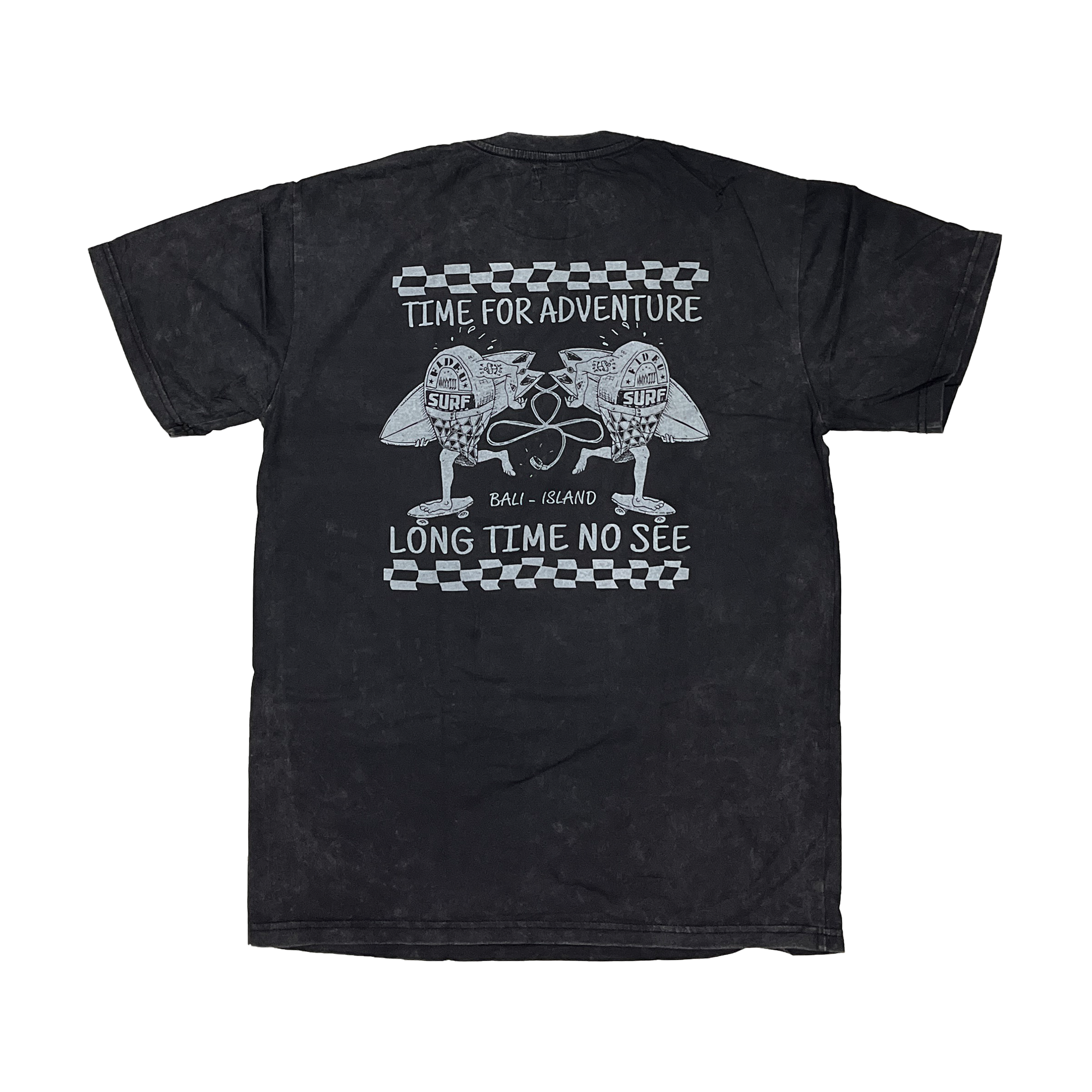 T SHIRT SURFING BLACK WASH