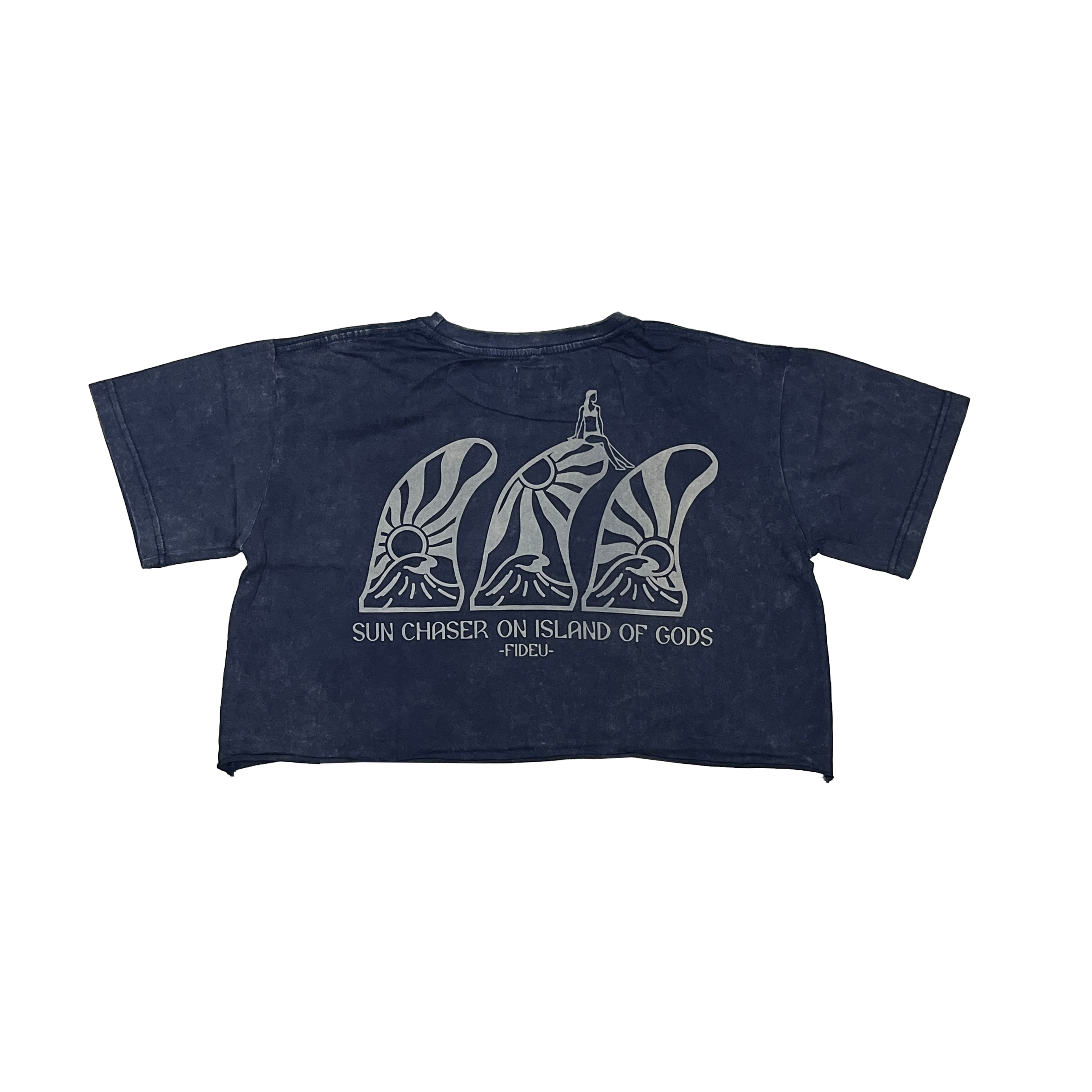 CROP TEE SUNCHASER DEEP BLUE WASH