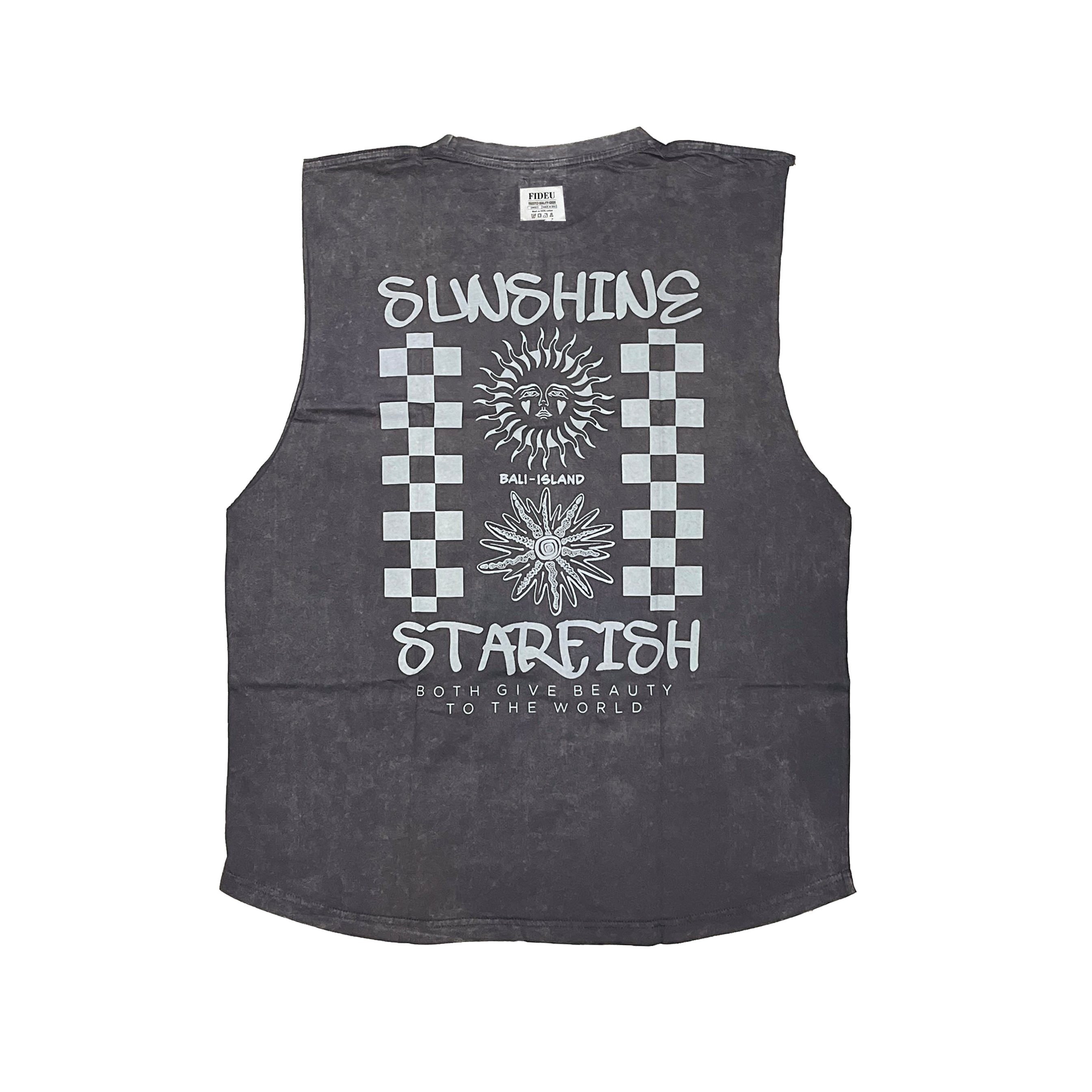 SINGLET SUNSHINE BLACK WASH
