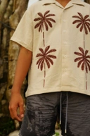 SHIRT PALM BROWN