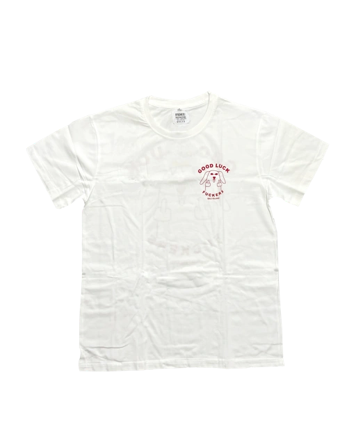 Image of T SHIRT GOOD LUCK OFF WHITE