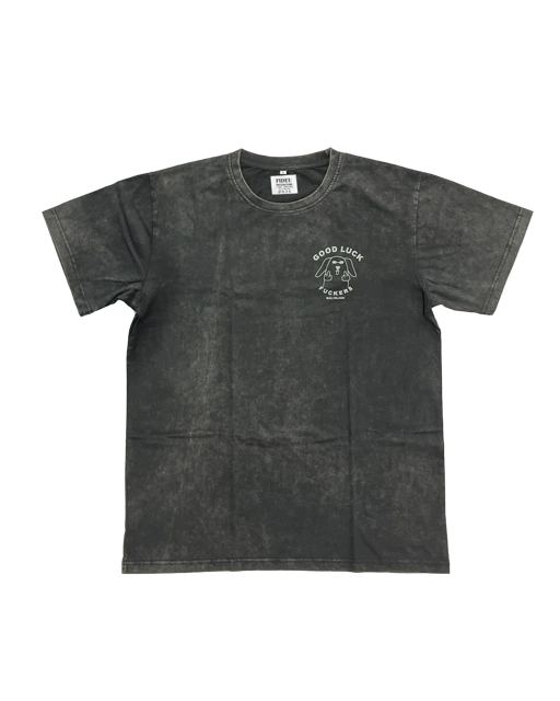 Image of T SHIRT GOOD LUCK BLACK WASH