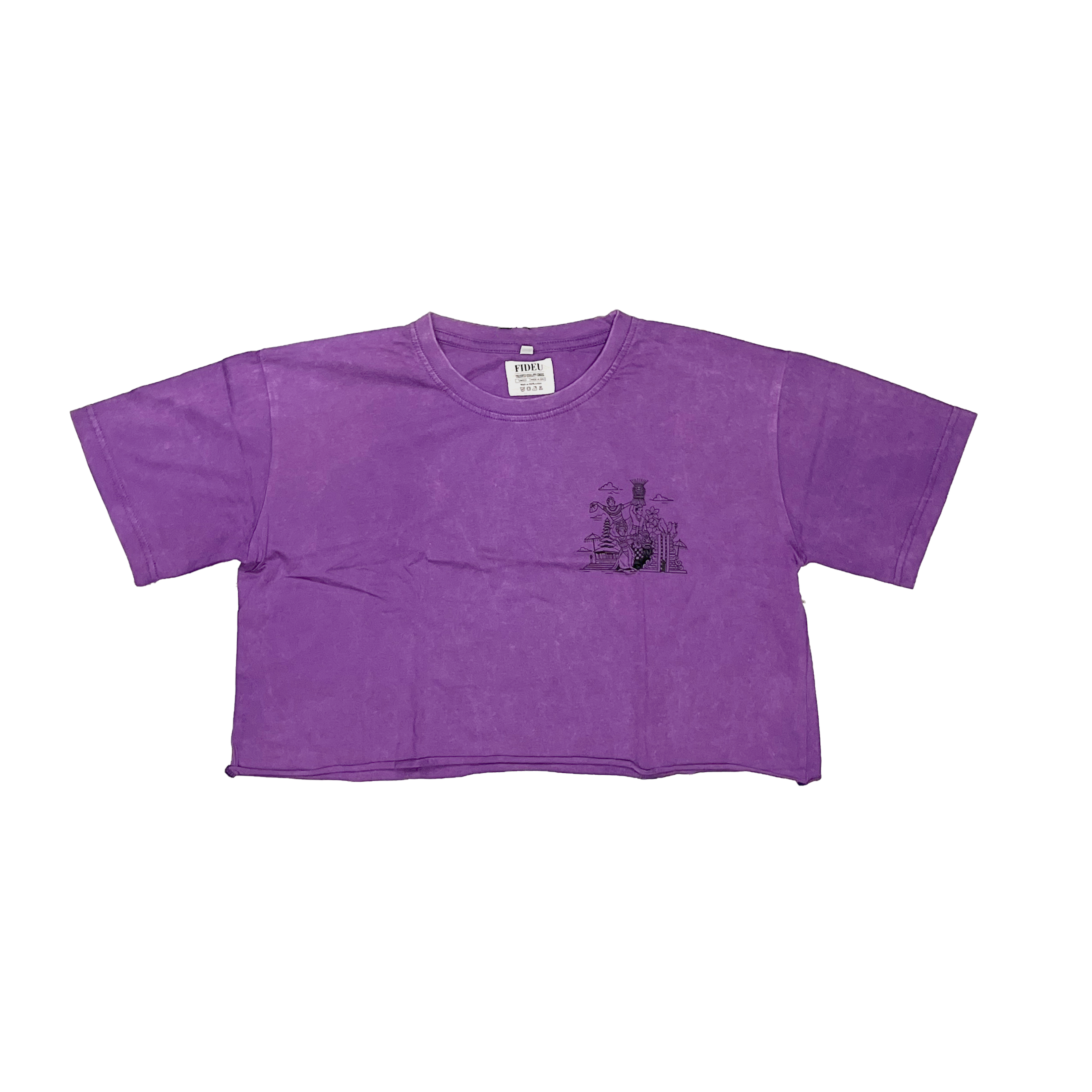 CROP TEE IOG PURPLE WASH