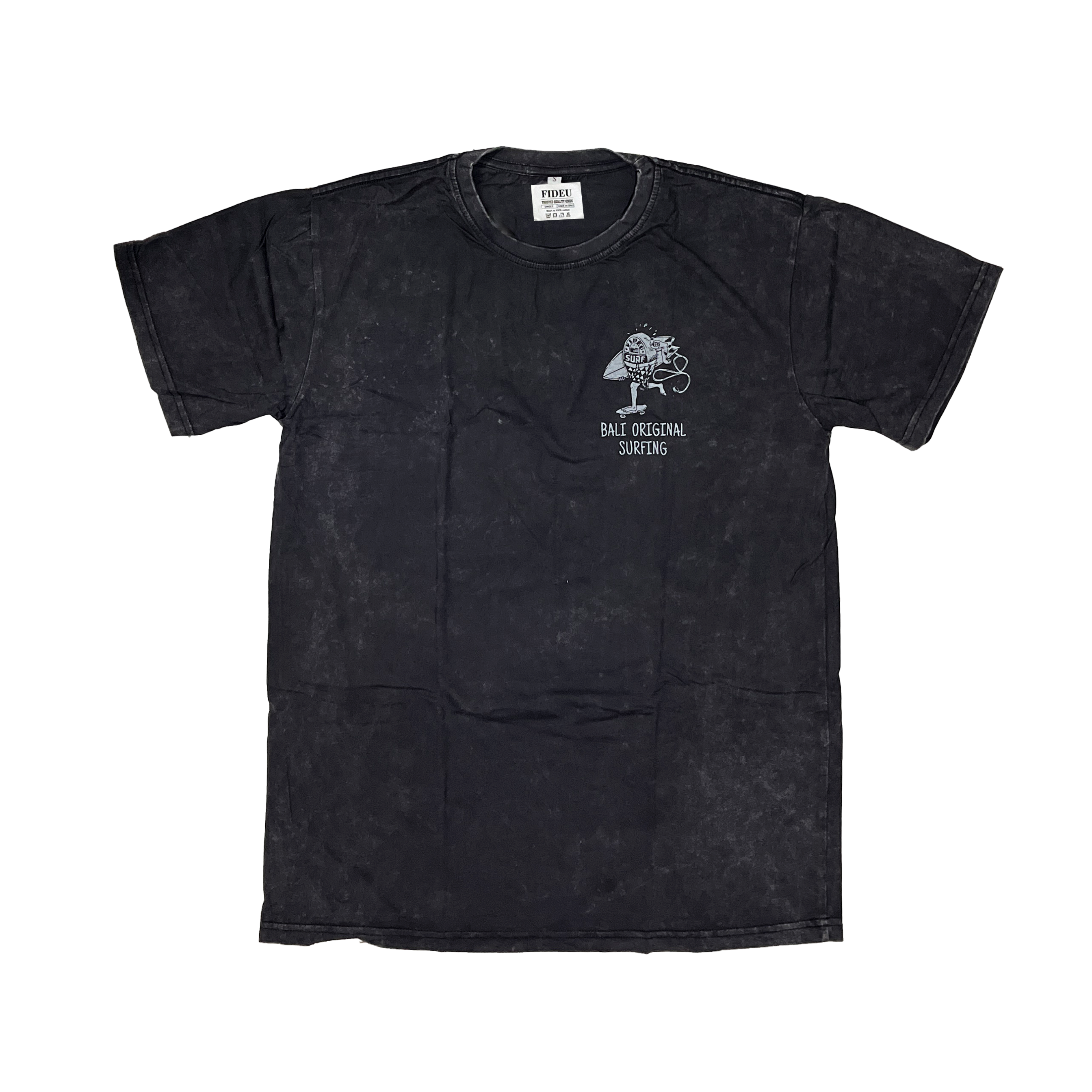 T SHIRT SURFING BLACK WASH