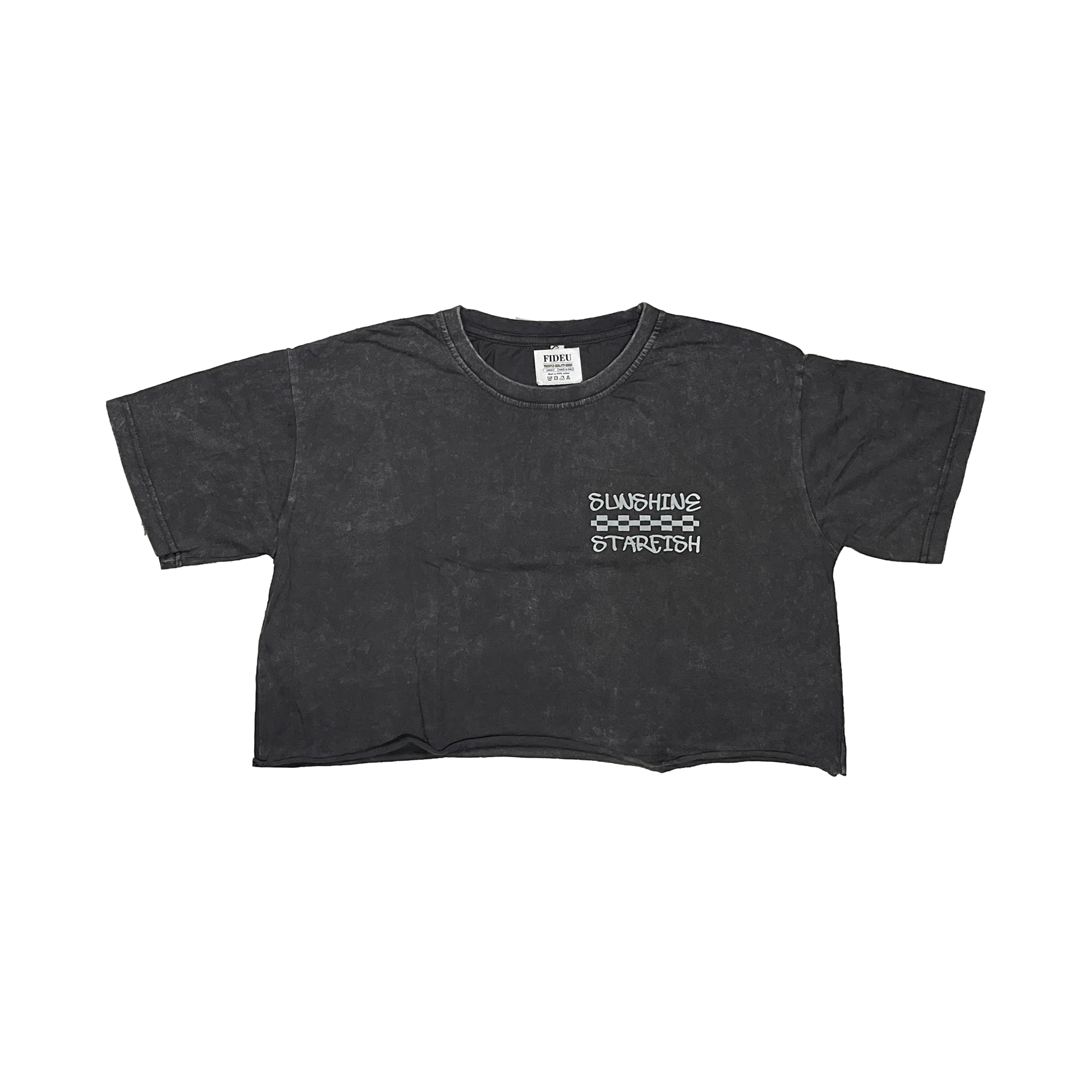 CROP TEE SUNSHINE BLACK WASH