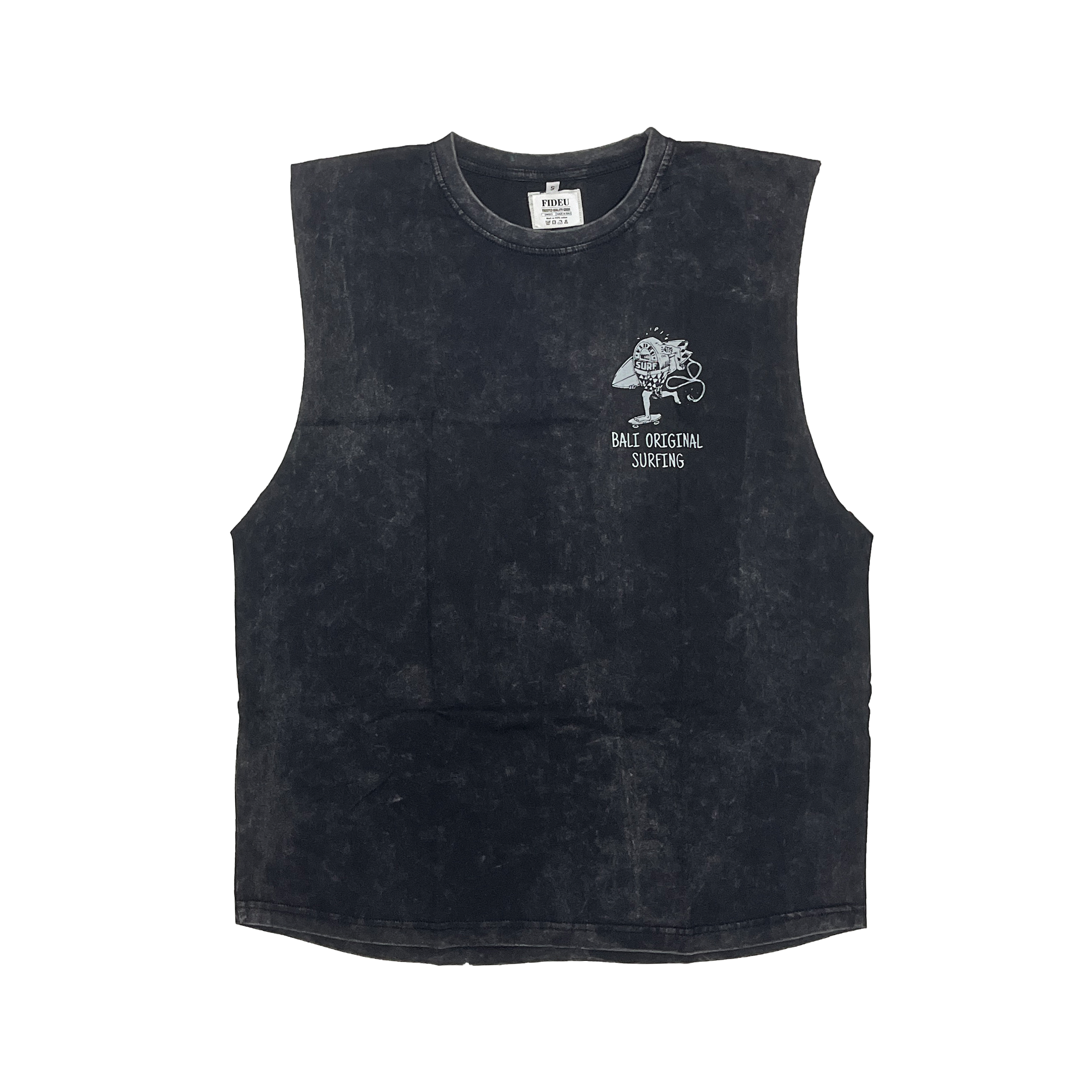 SINGLET SURFING BLACK WASH