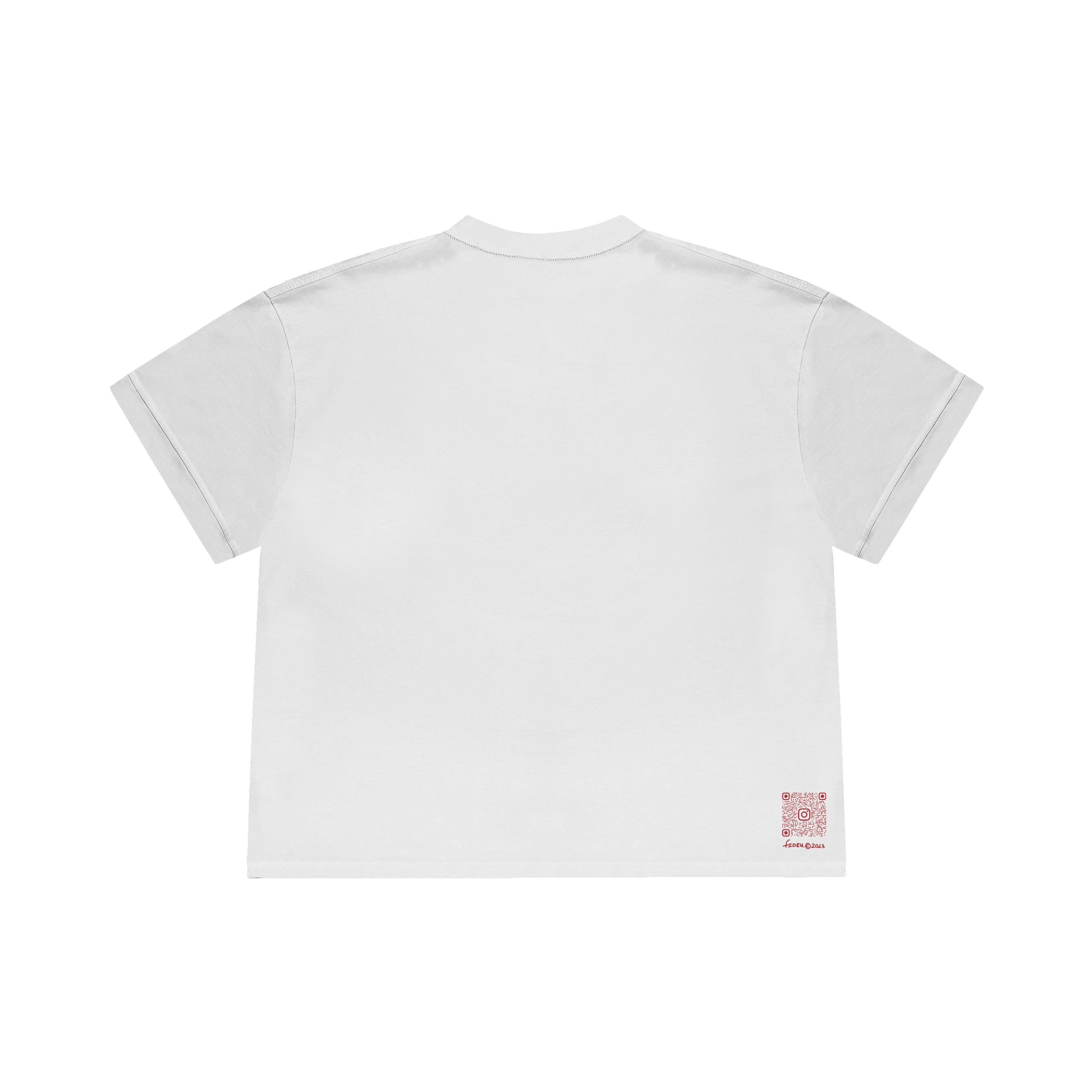 TEE BOXY TROPICAL WHITE