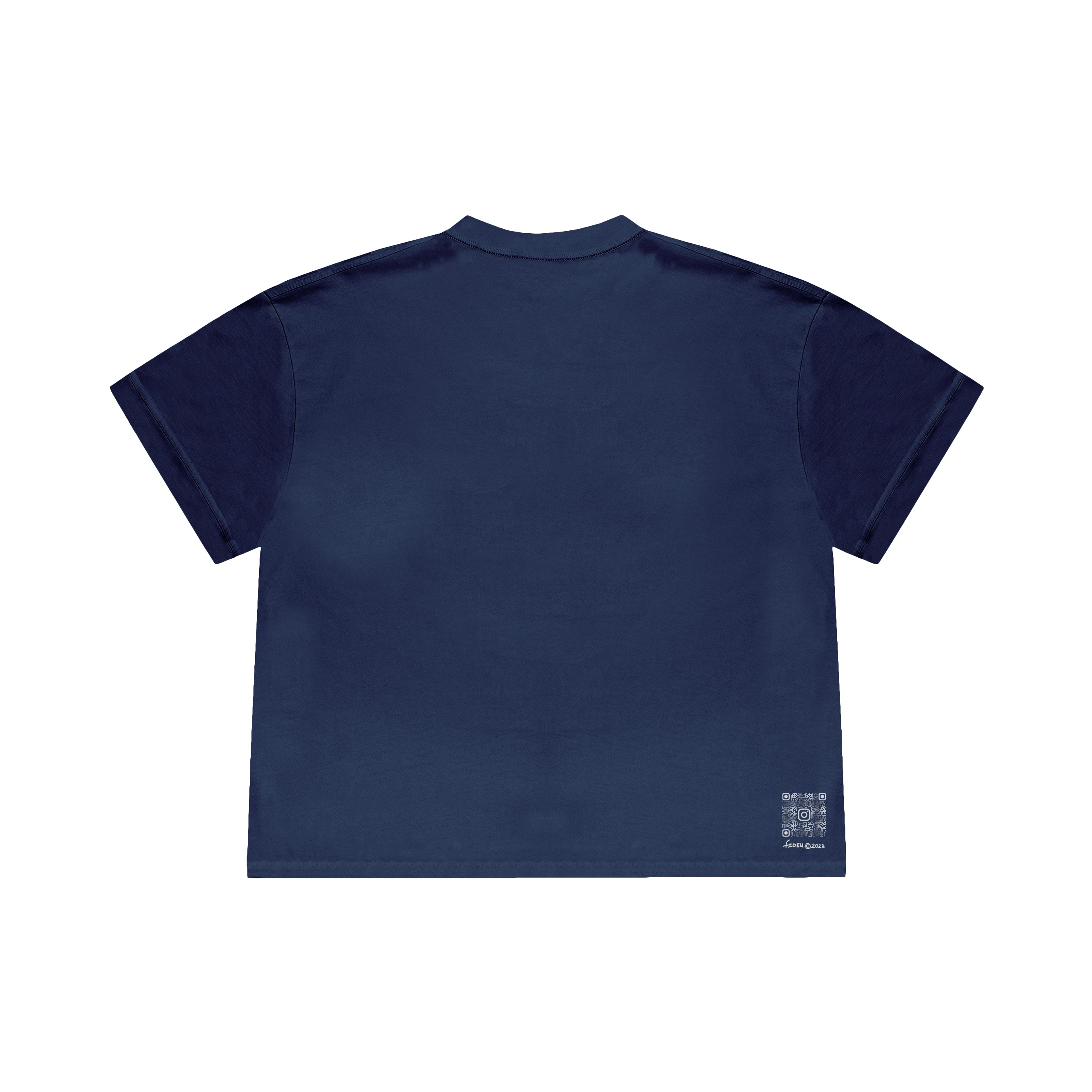 TEE BOXY WELCOME NAVY