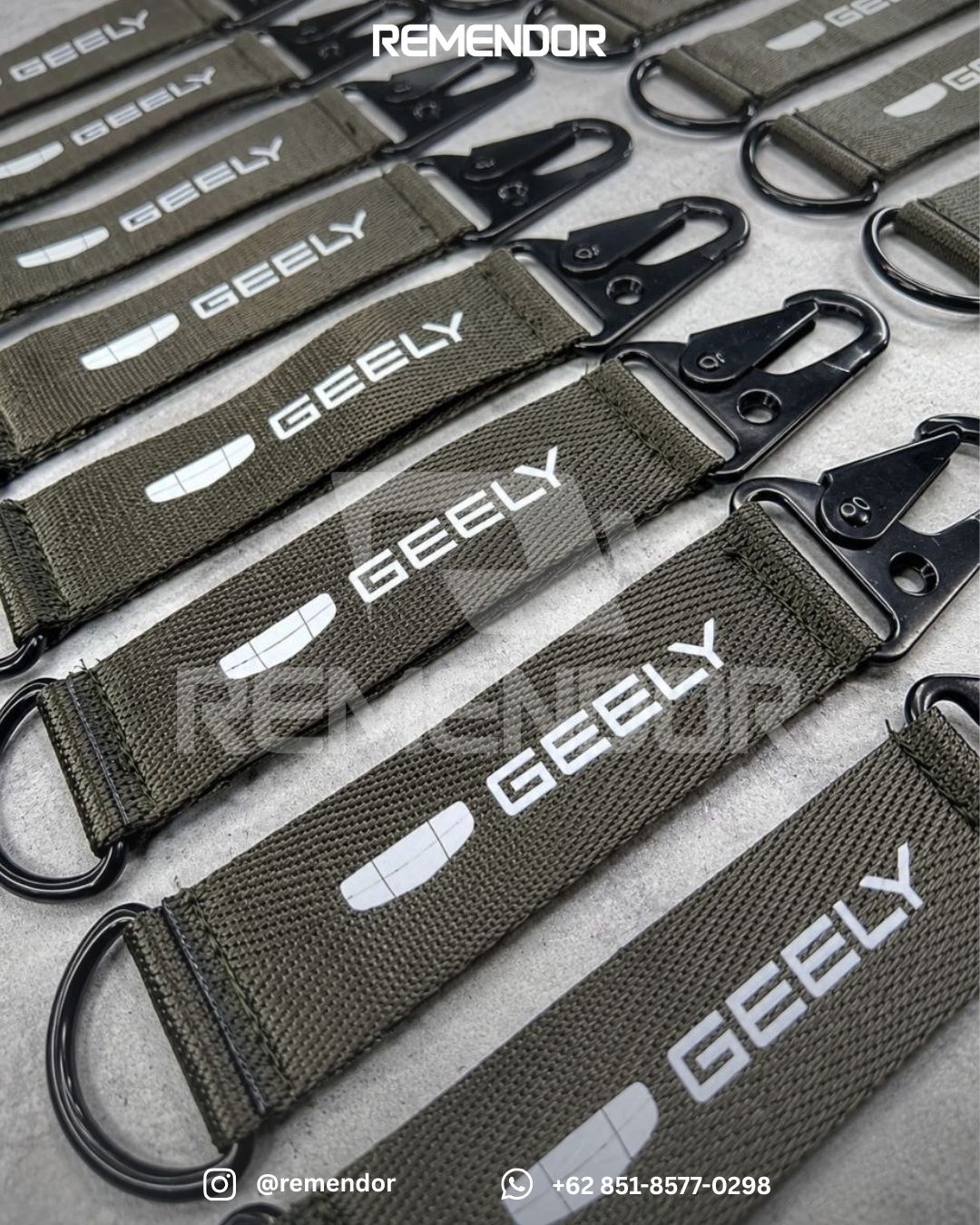 Keychain Webbing Nylon Arrow Snaphook Carabiner Ring D Custpm