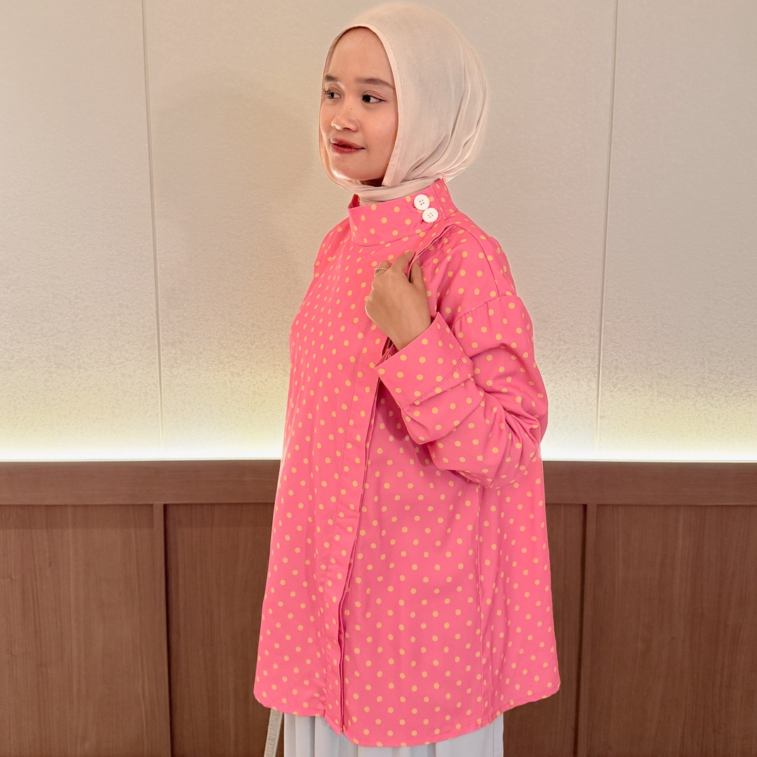 KIMIRAI - Yuna Polka Shirt