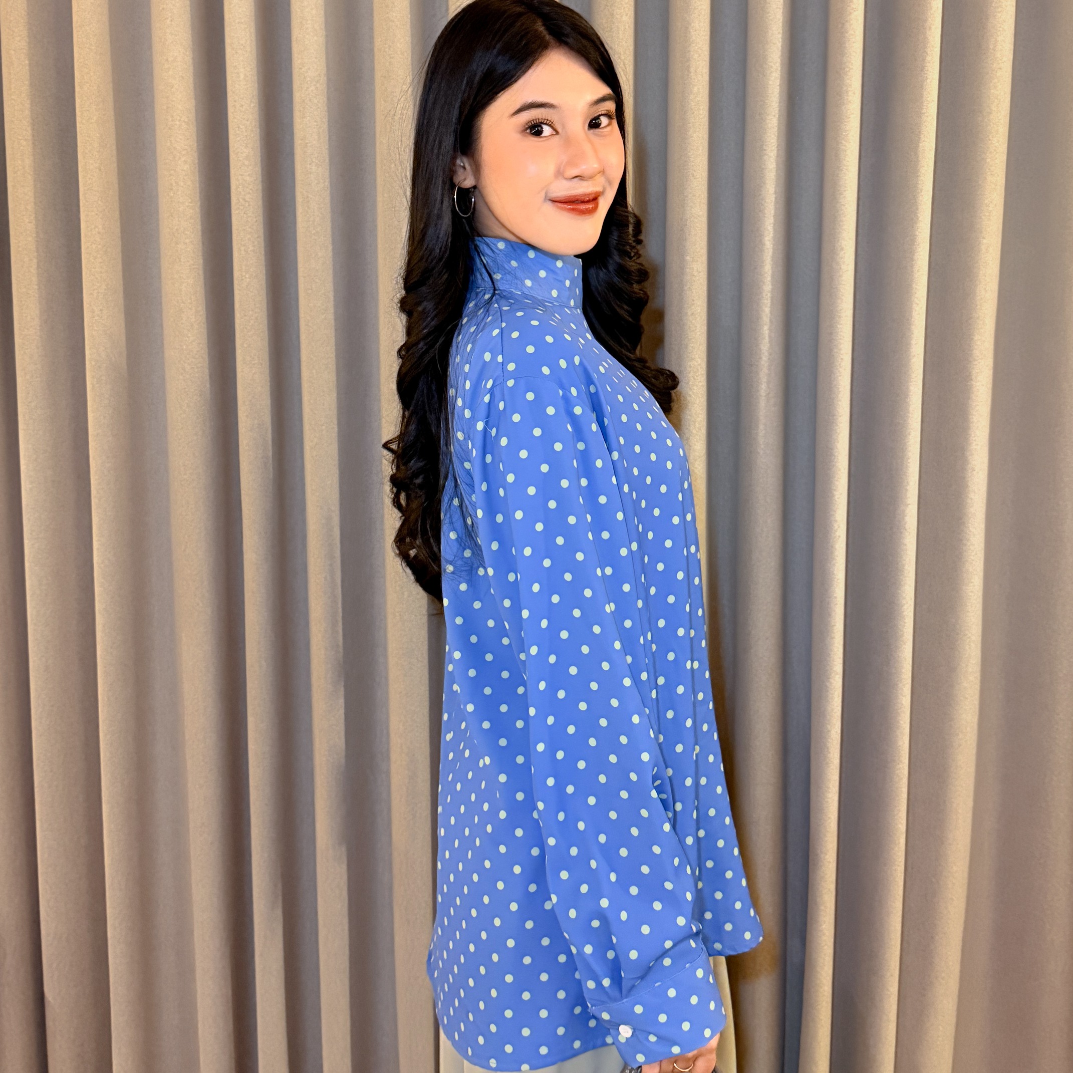 KIMIRAI - Yuna Polka Shirt