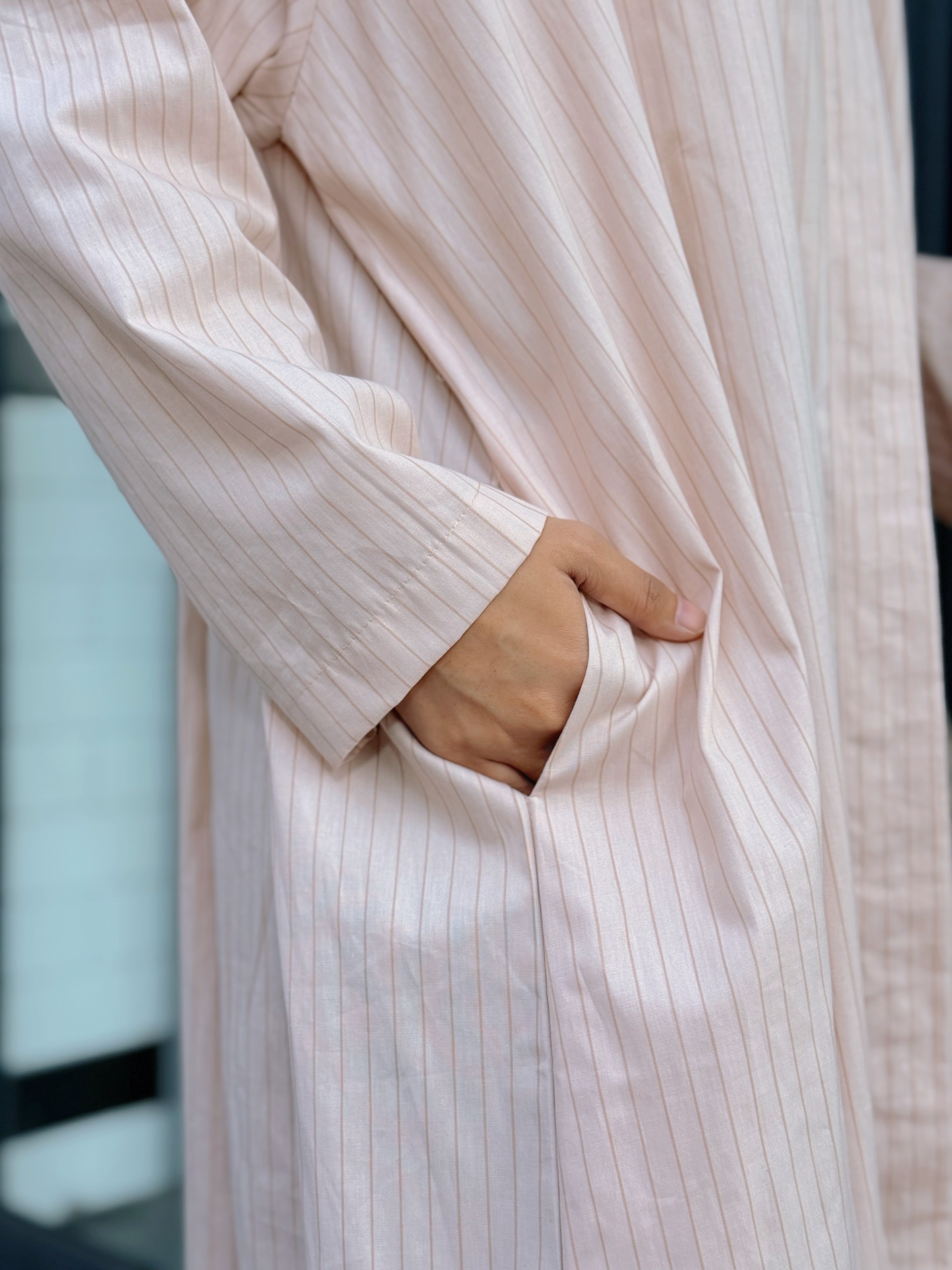 KIMIRAI - Bona Stripe Abaya Wanita Syar'i
