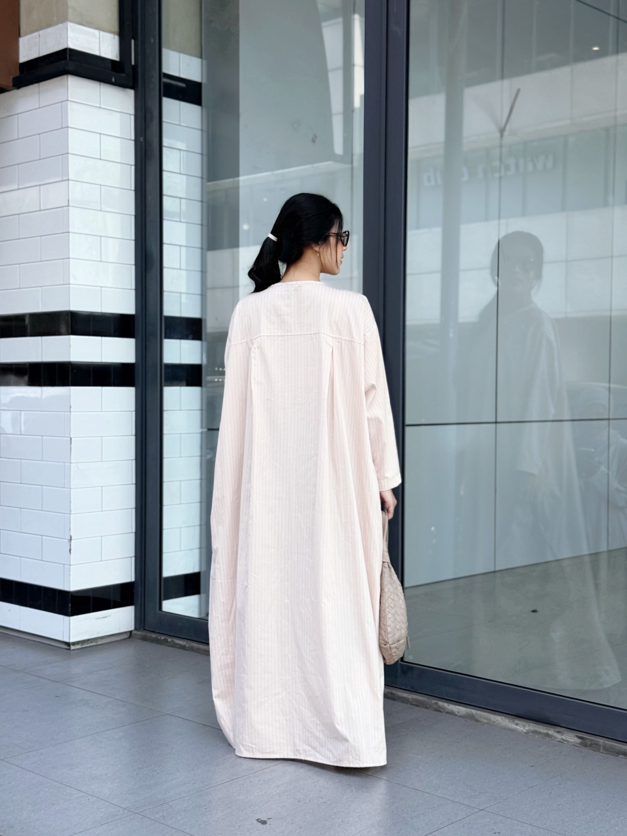 KIMIRAI - Bona Stripe Abaya Wanita Syar'i