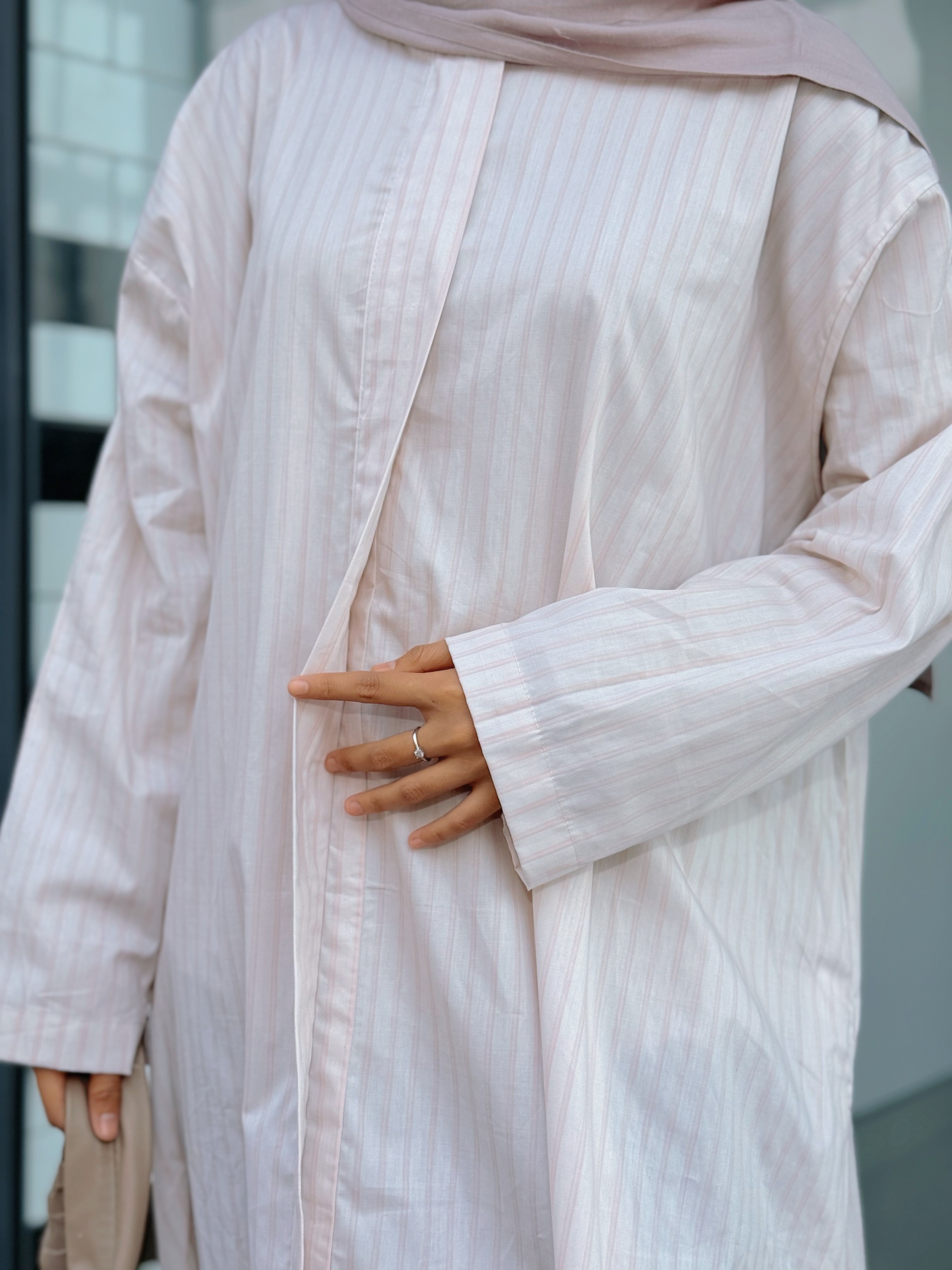 KIMIRAI - Bona Stripe Abaya Wanita Syar'i