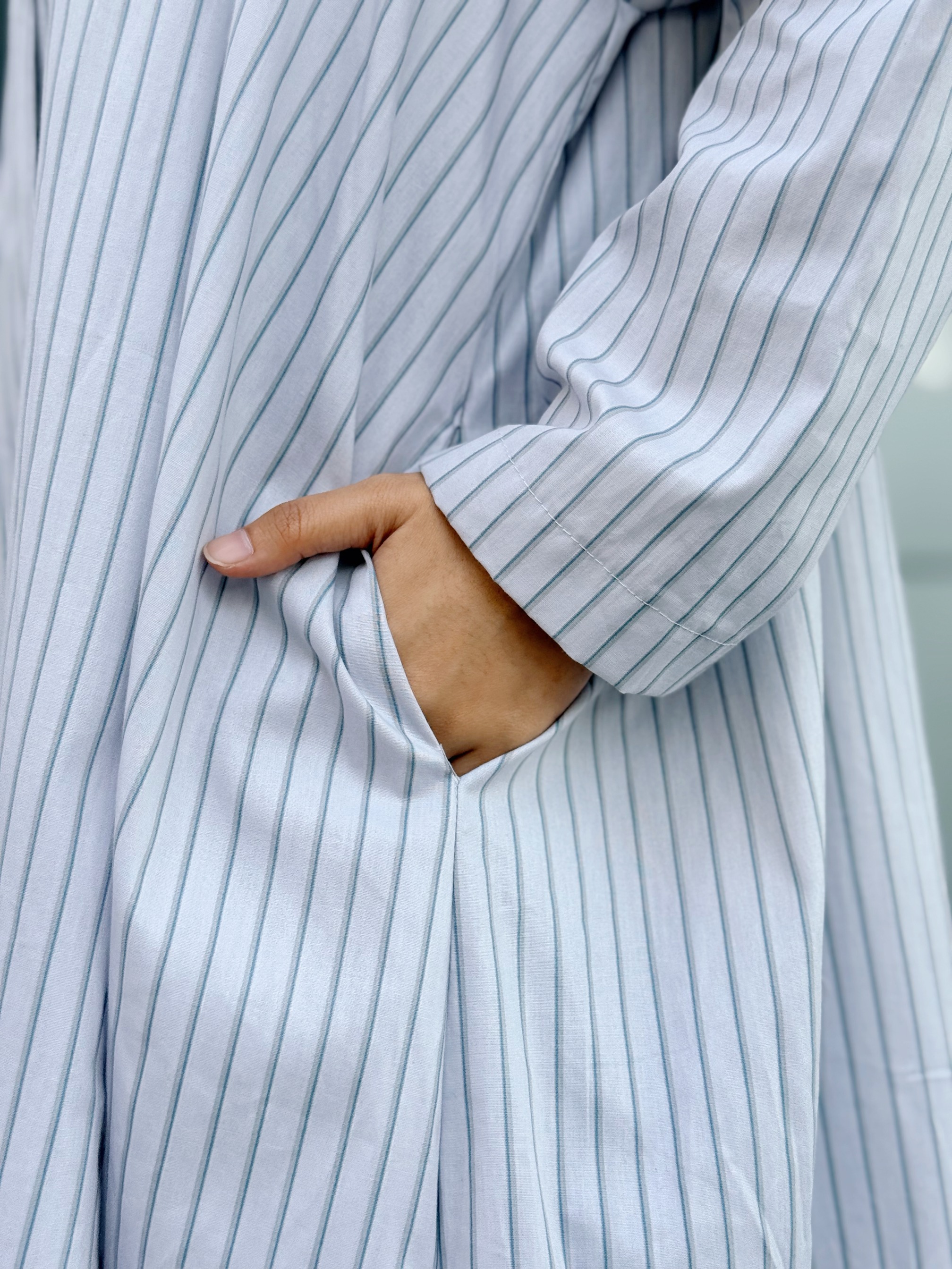 KIMIRAI - Bona Stripe Abaya Wanita Syar'i