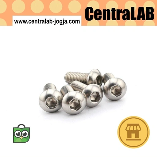 Image of Baut M5x10 ISO7380 Stainless Steel 304 Round Head Hexagon Socket Screw