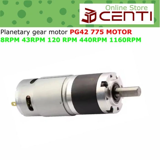 Image of PG42 Motor DC 24V planetary gear 775 High torque 8RPM 43RPM 120RPM 440RPM 1160RPM