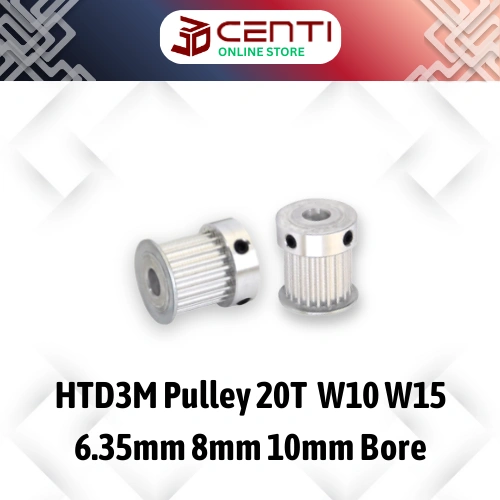 Image of HTD3M Pulley 20T W10 W15 HTD3M 20T 6.35mm 8mm 10mm