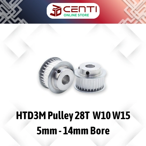 Image of HTD3M Pulley 28T W10 W15 HTD3M 28T 5mm 6mm 6.35mm 8mm 10mm 12mm 14mm
