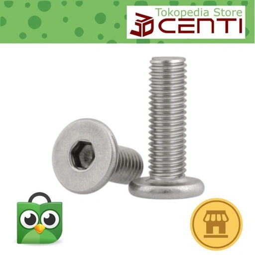Image of Baut sekrup L hexagon M5 x 16 5mm 16mm ultra Thin Head stainless steel